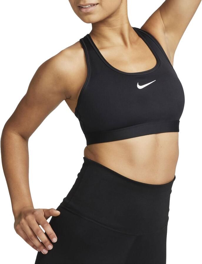 Nike Swoosh Medium Support padded sport-bh Zwart - Foto 5