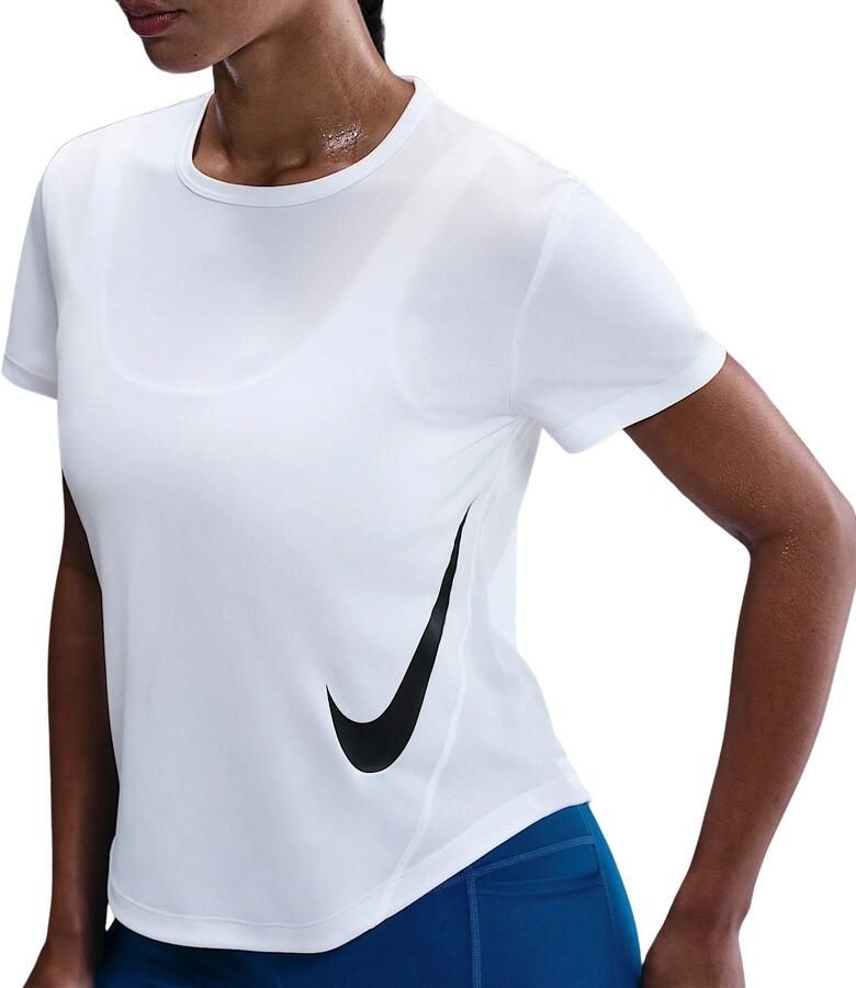 Nike Tempo Swoosh Run Dri-FIT hardlooptop met korte mouwen voor dames Wit - Foto 5