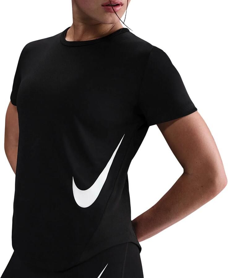 Nike Tempo Swoosh Run Dri-FIT hardlooptop met korte mouwen voor dames Zwart - Foto 5