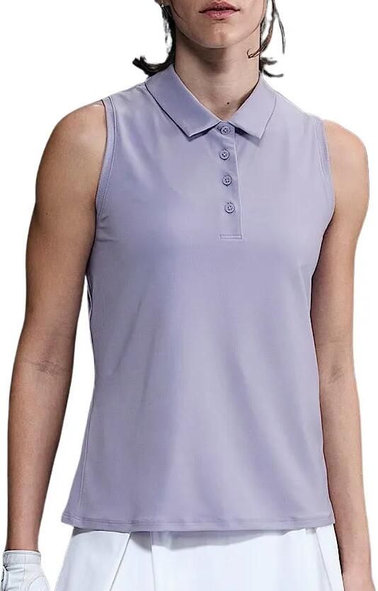 Nike Victory Dri-FIT mouwloze polo voor dames Paars