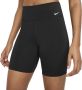 Nike One bikeshorts met halfhoge taille voor dames (18 cm) Zwart - Thumbnail 2