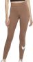 Nike Sportswear Essential Legging met halfhoge taille en Swoosh voor dames Bruin - Thumbnail 2