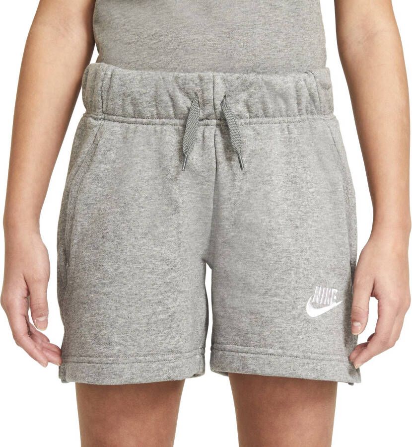 Nike Sportswear Club Meisjesshorts van sweatstof Grijs