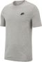 Nike Sportswear Club T-Shirt in Grijs Gray Unisex - Thumbnail 3