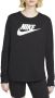 Nike Sportswear Essentials T-shirt met lange mouwen en logo voor dames Zwart - Thumbnail 2