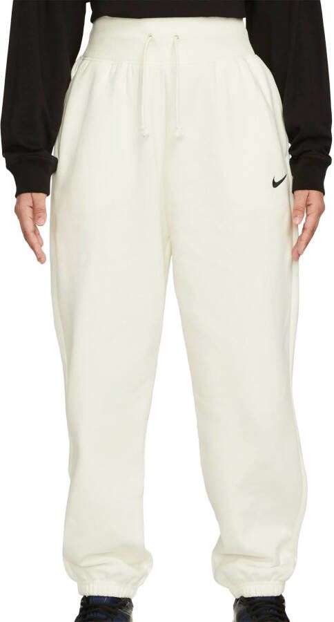 Nike Sportswear Phoenix Fleece Oversized joggingbroek met hoge taille voor dames Wit