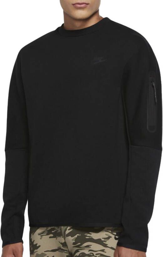 Nike Sportswear Tech Fleece Sweatshirt met ronde hals voor heren Zwart