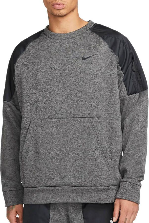 Nike Therma-FIT Fitnessshirt met ronde hals voor heren Grijs