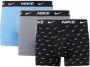 Nike Everyday Cotton Stretch Trunk (3 Pack) Boxershorts Kleding swoosh print cool grey blue maat: XS beschikbare maaten:XS S M L XL - Thumbnail 1