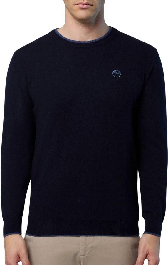 North Sails Blauwe trui met contrastbies Blue Heren - Foto 2