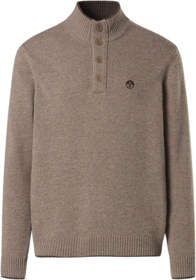 North Sails Knit Half Buttons Sweater Heren