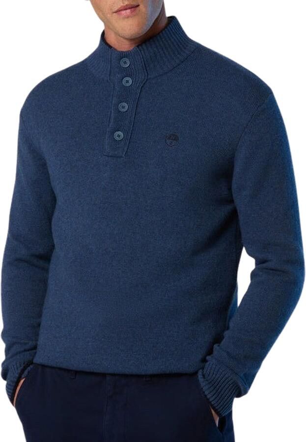 North Sails Knit Half Buttons Sweater Heren