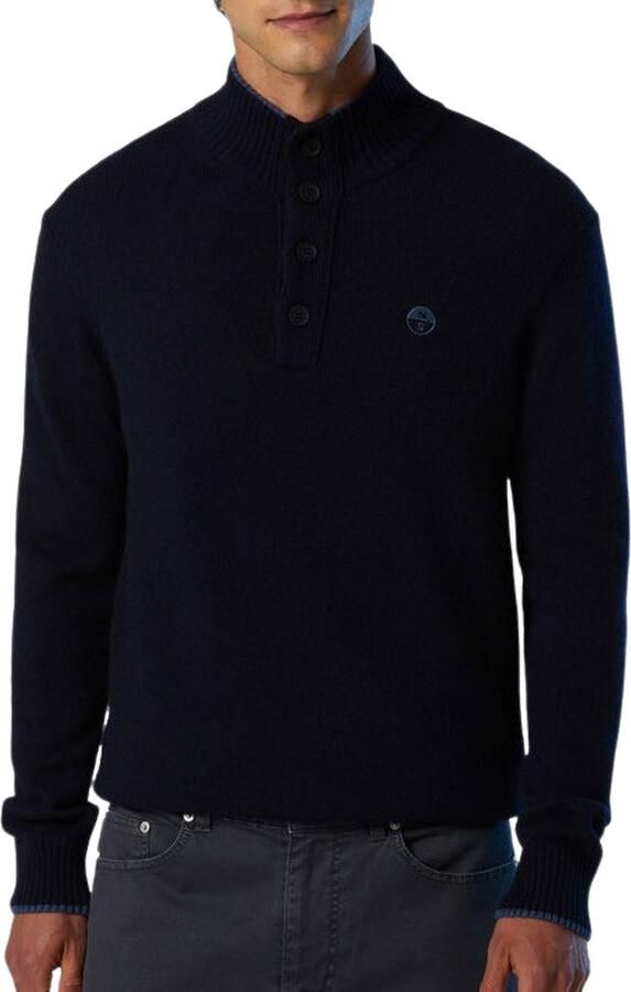 North Sails Knit Half Buttons Sweater Heren