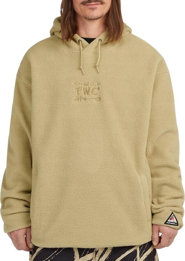 O'Neill fleecetrui met borduursels olive blush - Foto 3
