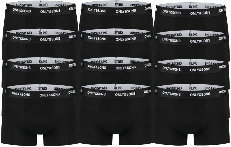 Only & Sons Kaspor Solid Trunks Boxershorts Heren (12-pack)