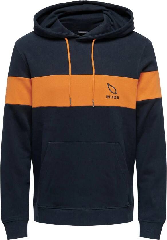ONLY & SONS hoodie ONSLUKE orange ochre
