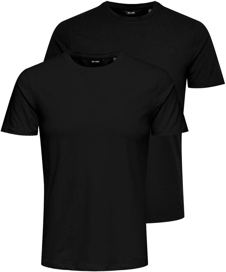 ONLY & SONS T-shirt ONSBASIC SLIM O-NECK 2-PACK NOOS (set 2-delig) - Foto 5