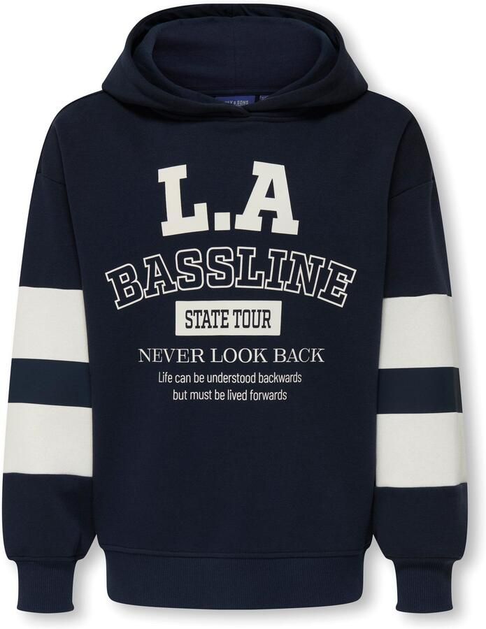 ONLY & SONS JUNIOR hoodie donkerblauw - Foto 2