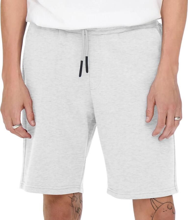 ONLY & SONS ONSCERES regular sweatshort lichtgrijs - Foto 3