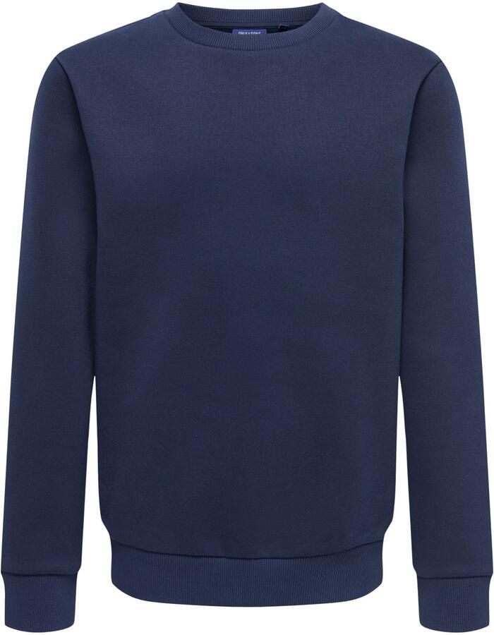 ONLY & SONS JUNIOR rechtvallende sweater donkerblauw