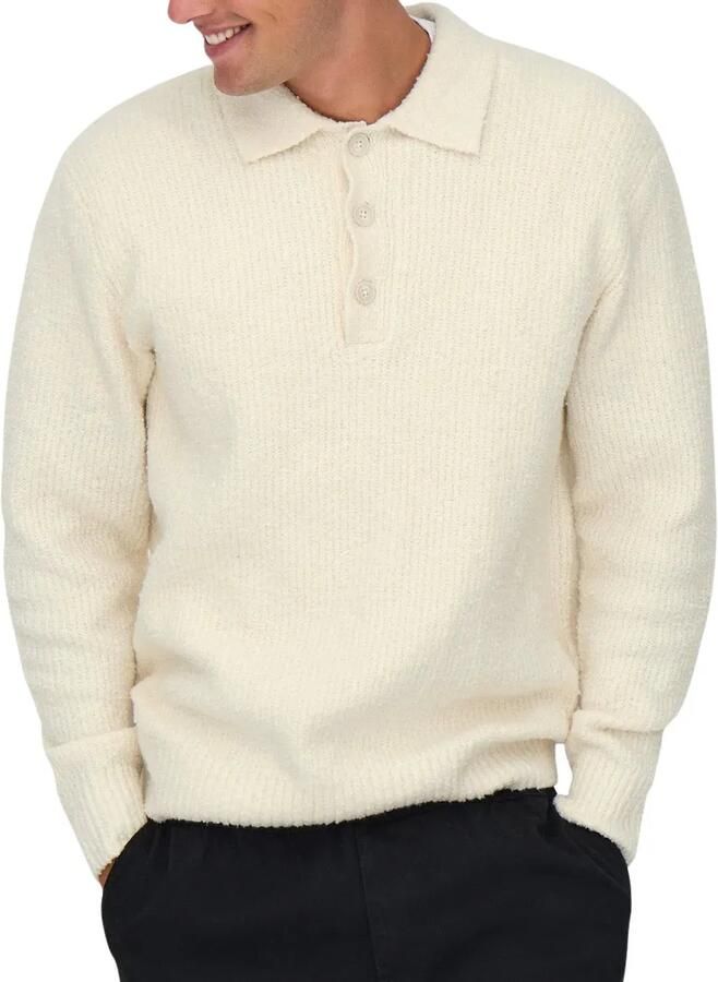 Only & Sons Relaxed fit gebreide polo van katoenmix model 'DALE LIFE'