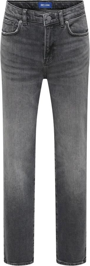 ONLY & SONS JUNIOR OSJEDGE straight leg jeans zwart