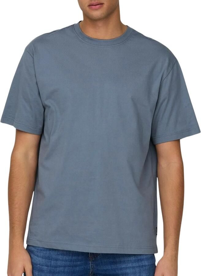 Only & Sons relaxed fit T-shirt van puur katoen model 'FRED LIFE' - Foto 5