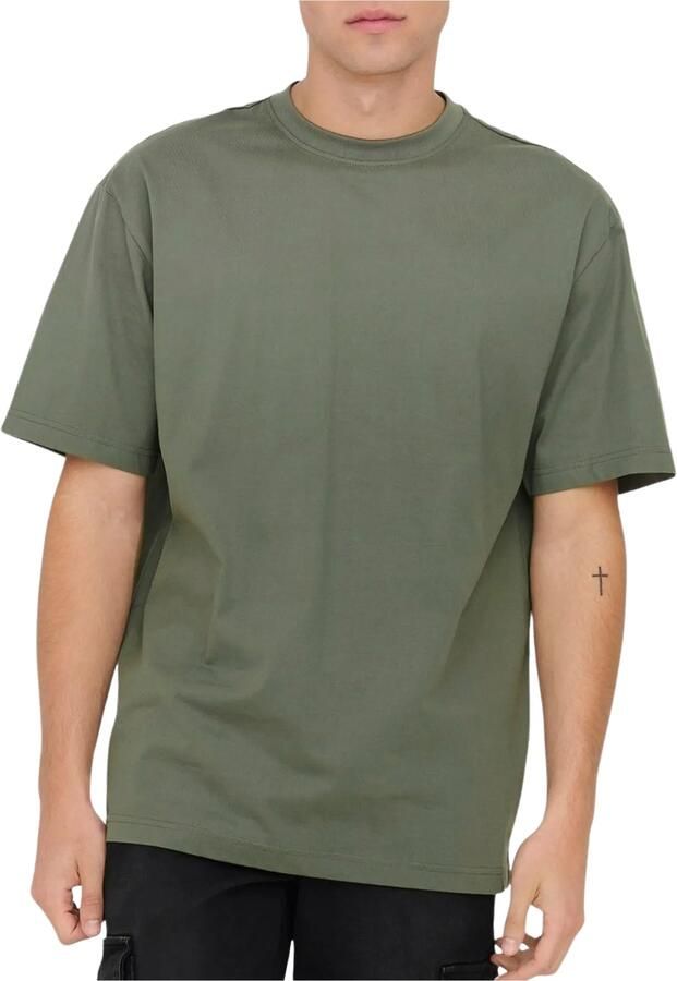Only & Sons relaxed fit T-shirt van puur katoen model 'FRED LIFE' - Foto 3