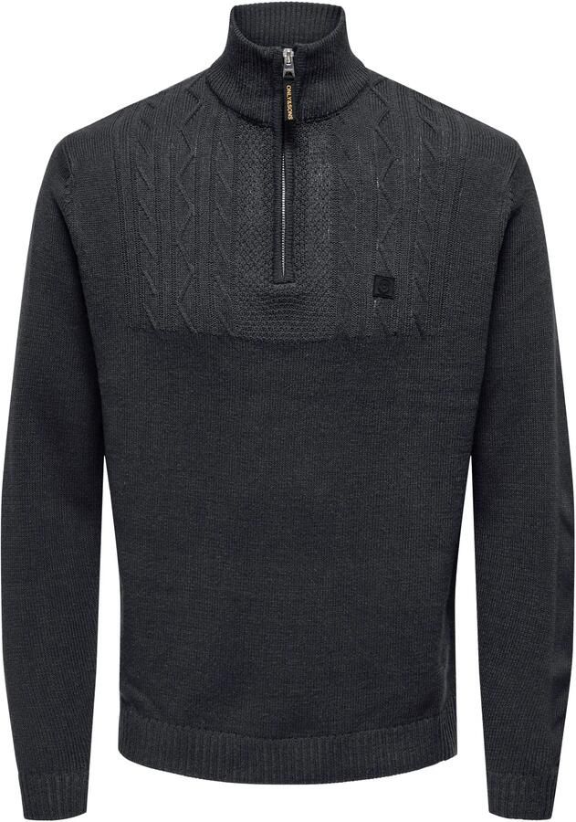 ONLY & SONS gebreide trui donkerblauw
