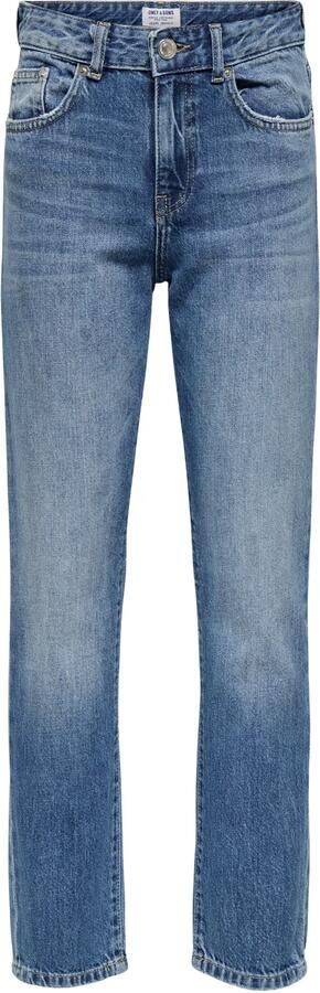 ONLY & SONS JUNIOR straight leg jeans medium blue denim