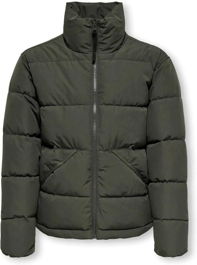 ONLY & SONS JUNIOR gewatteerde winterjas donkergroen - Foto 3