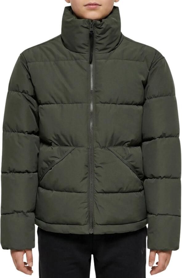 ONLY & SONS JUNIOR gewatteerde winterjas donkergroen