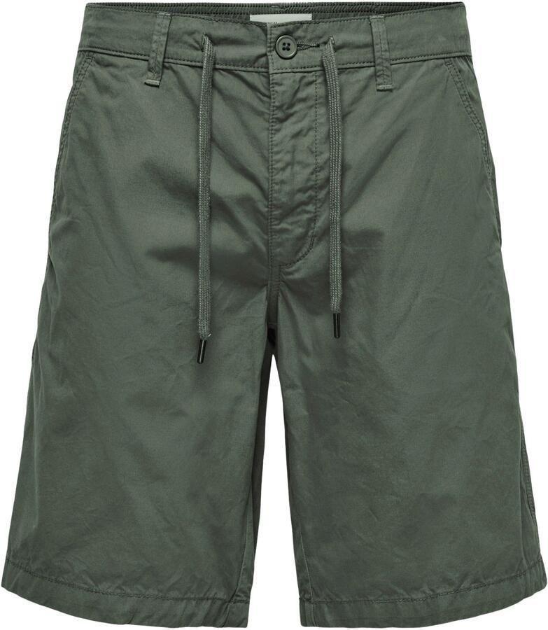 ONLY & SONS regular casual short donkergroen