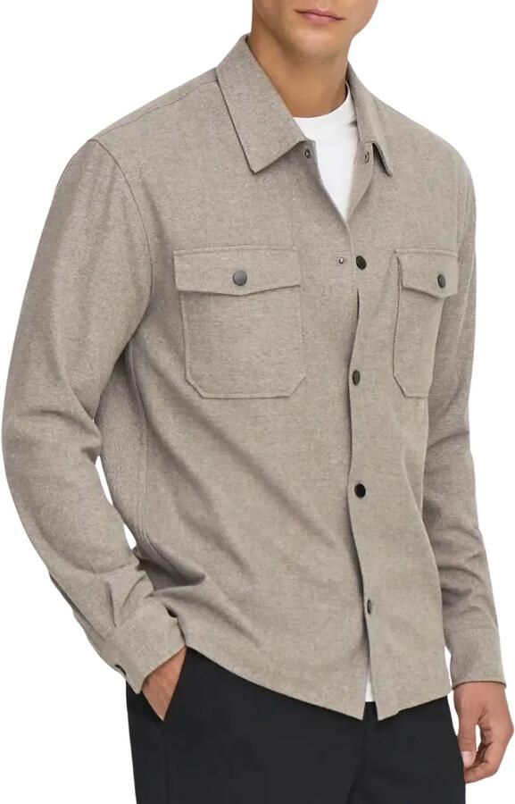 ONLY & SONS Overhemd met lange mouwen ONSMARK BRUSHED 0353 OVERSHIRT