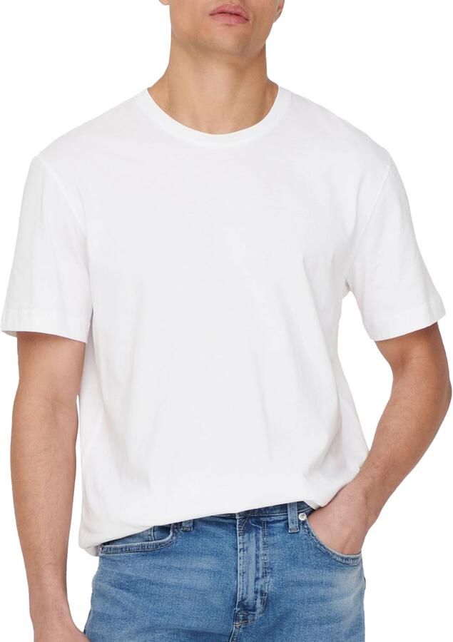 ONLY & SONS Shirt met ronde hals ONSMAX LIFE REG SS STITCH TEE - Foto 4