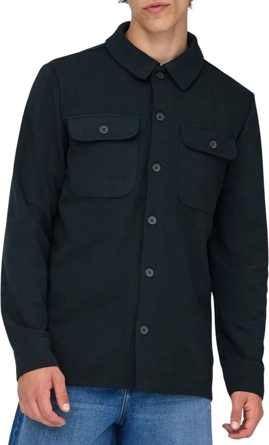 Only & Sons Regular fit overhemdjack met licht structuurmotief model 'NEWKODYL' - Foto 4