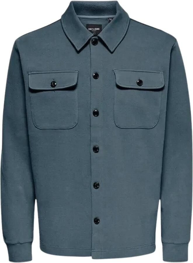 ONLY & SONS JUNIOR overshirt grijsblauw - Foto 3
