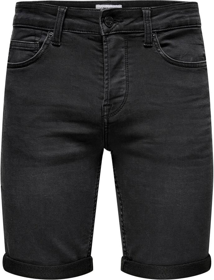 Only & Sons Zwarte Herenshorts met Ritssluiting en Knoopsluiting Black Heren - Foto 4