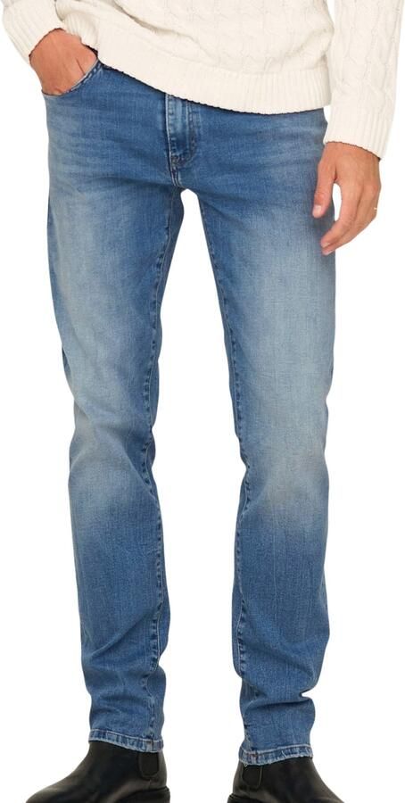 ONLY & SONS regular fit jeans ONSWEFT light medium blue denim