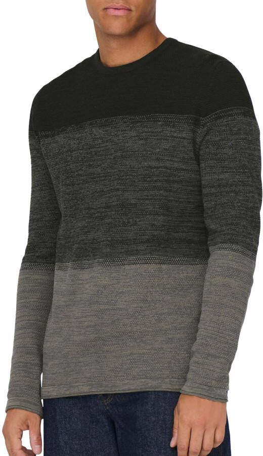 Only & Sons Panter Life 12 Struc Crew Knit Sweater Heren