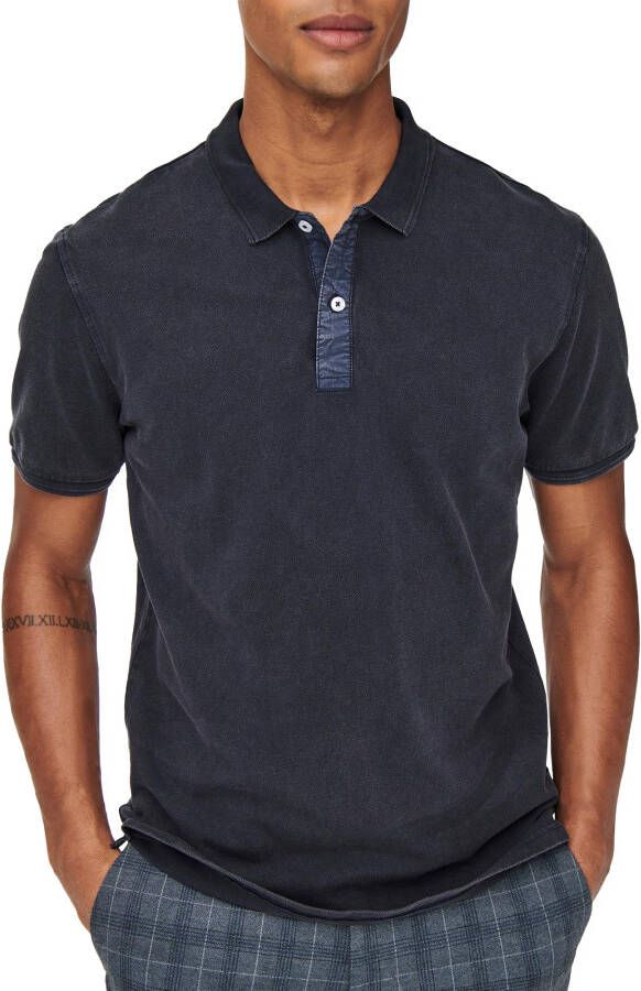 Only & Sons Travis Slim Washed Polo Heren