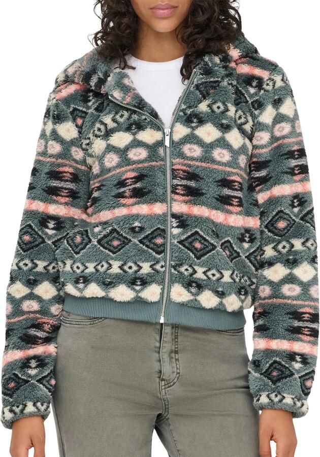 Only Anna Contact AOP Hooded Fleece Jas Dames
