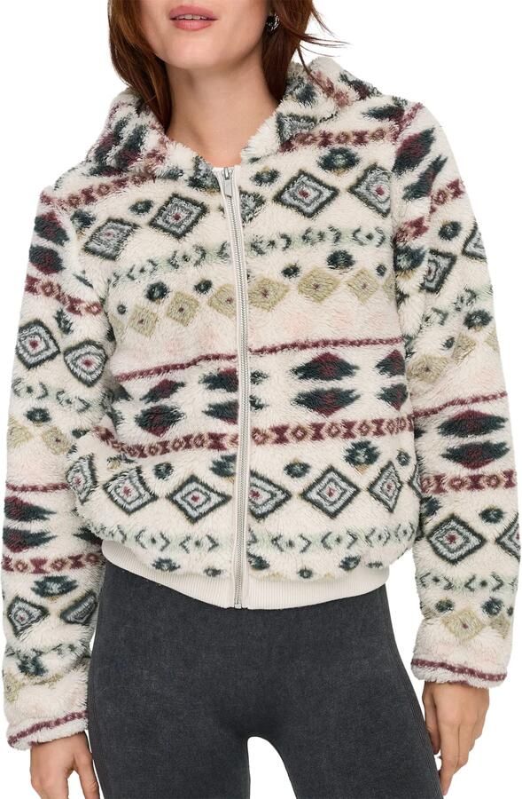 Only Anna Contact AOP Hooded Fleece Jas Dames