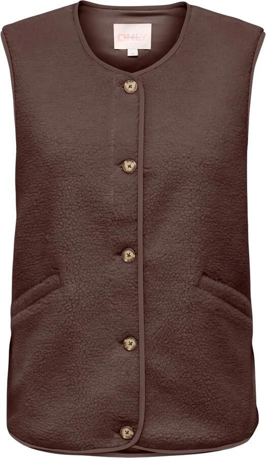Only regular fit bodywarmer in teddystof model 'BABY'