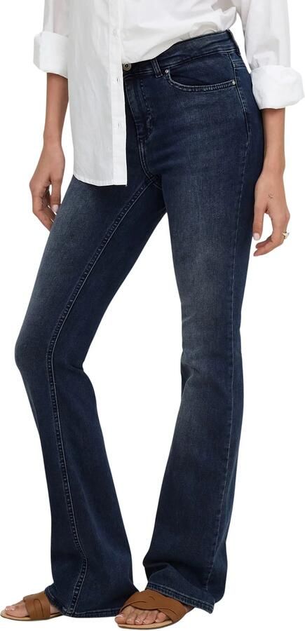 Only Wijd uitlopende Denim Jeans Collectie voor Herfst Winter Blue Dames