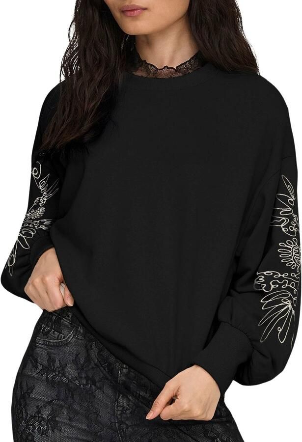 Only relaxed fit sweatshirt van katoenmix model 'BROOKE' - Foto 2