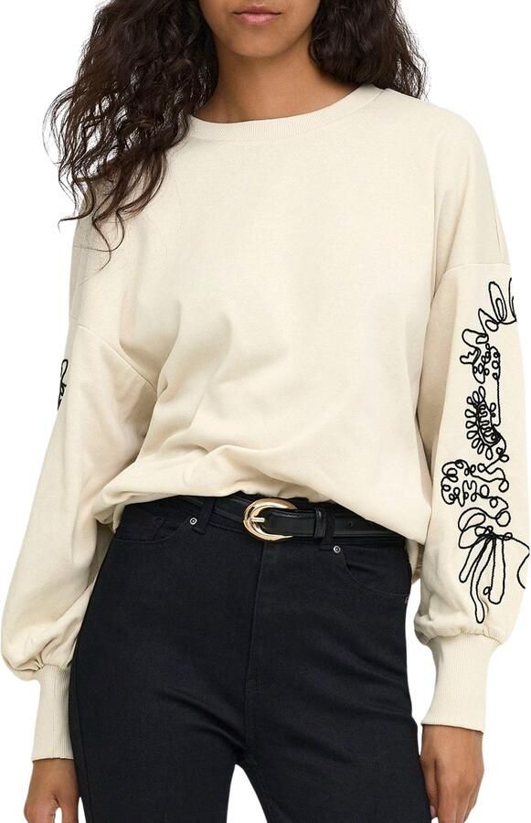 Only relaxed fit sweatshirt van katoenmix model 'BROOKE' - Foto 5