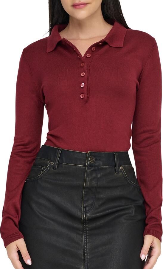 Only Cathrine LS Knit Polo Dames