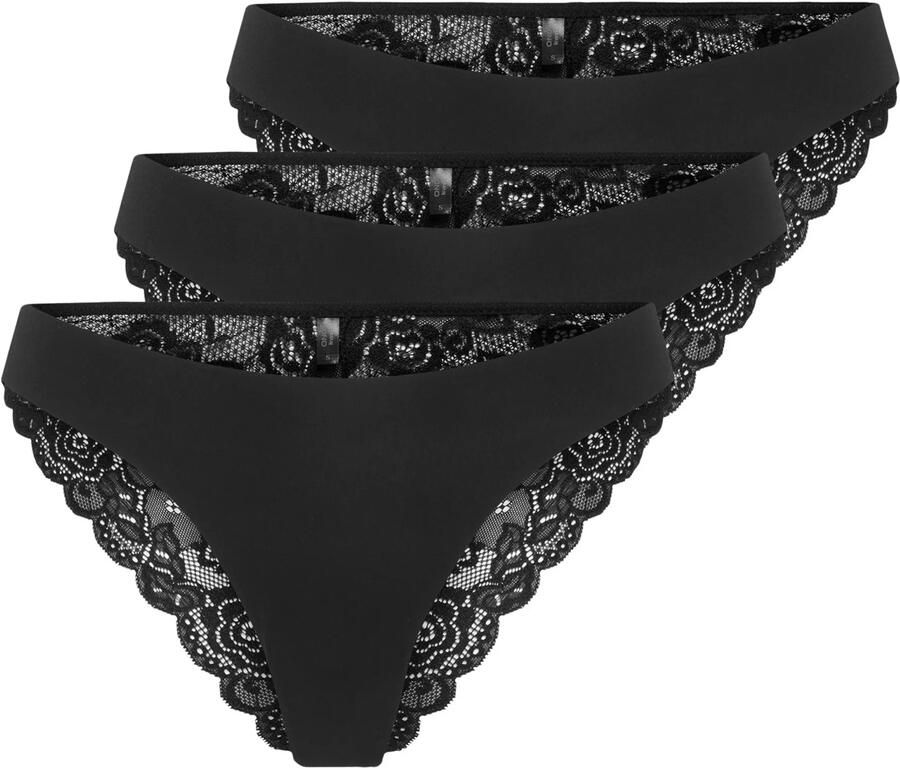 Only Brazilian slip ONLCHLOE LACE BRAZIL 3-PACK NOOS ACC (set 3 stuks) - Foto 4