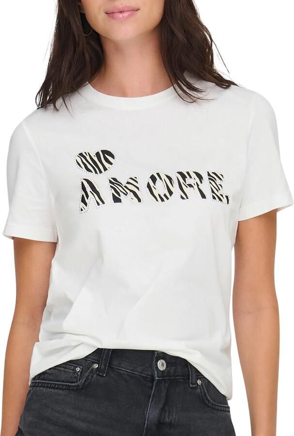 Only Ditte Life Rhnstn SS Animal T-shirt Dames